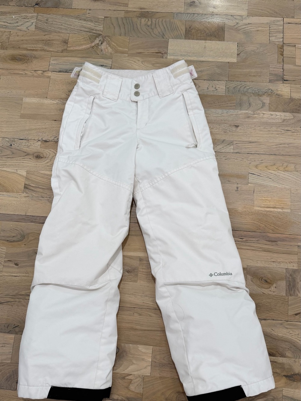 Columbia Kids White Snow Pants - Insulated Ski Joggers
